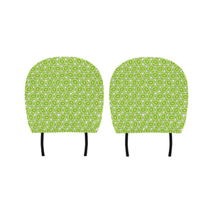 Sliced Kiwi Pattern Background Car Headrest Cover