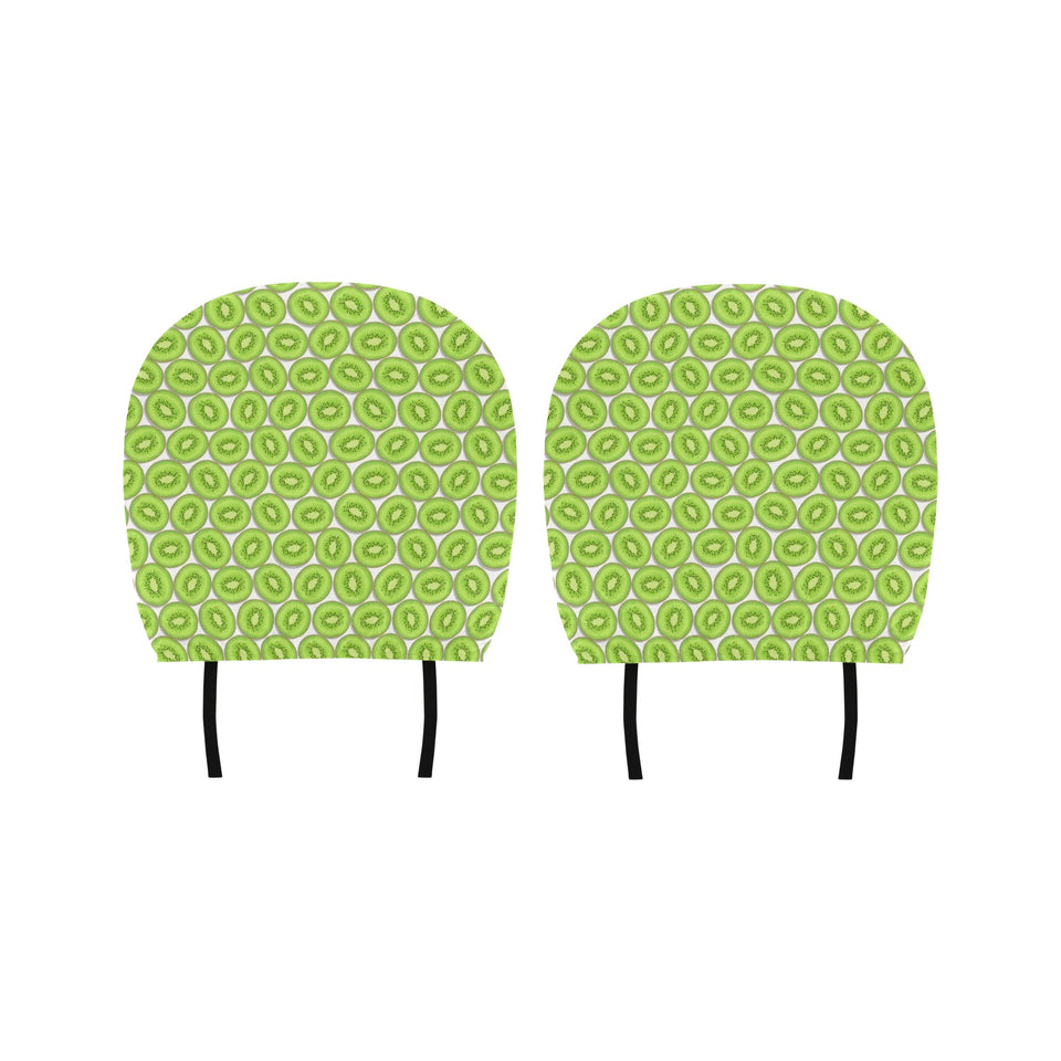 Sliced Kiwi Pattern Background Car Headrest Cover