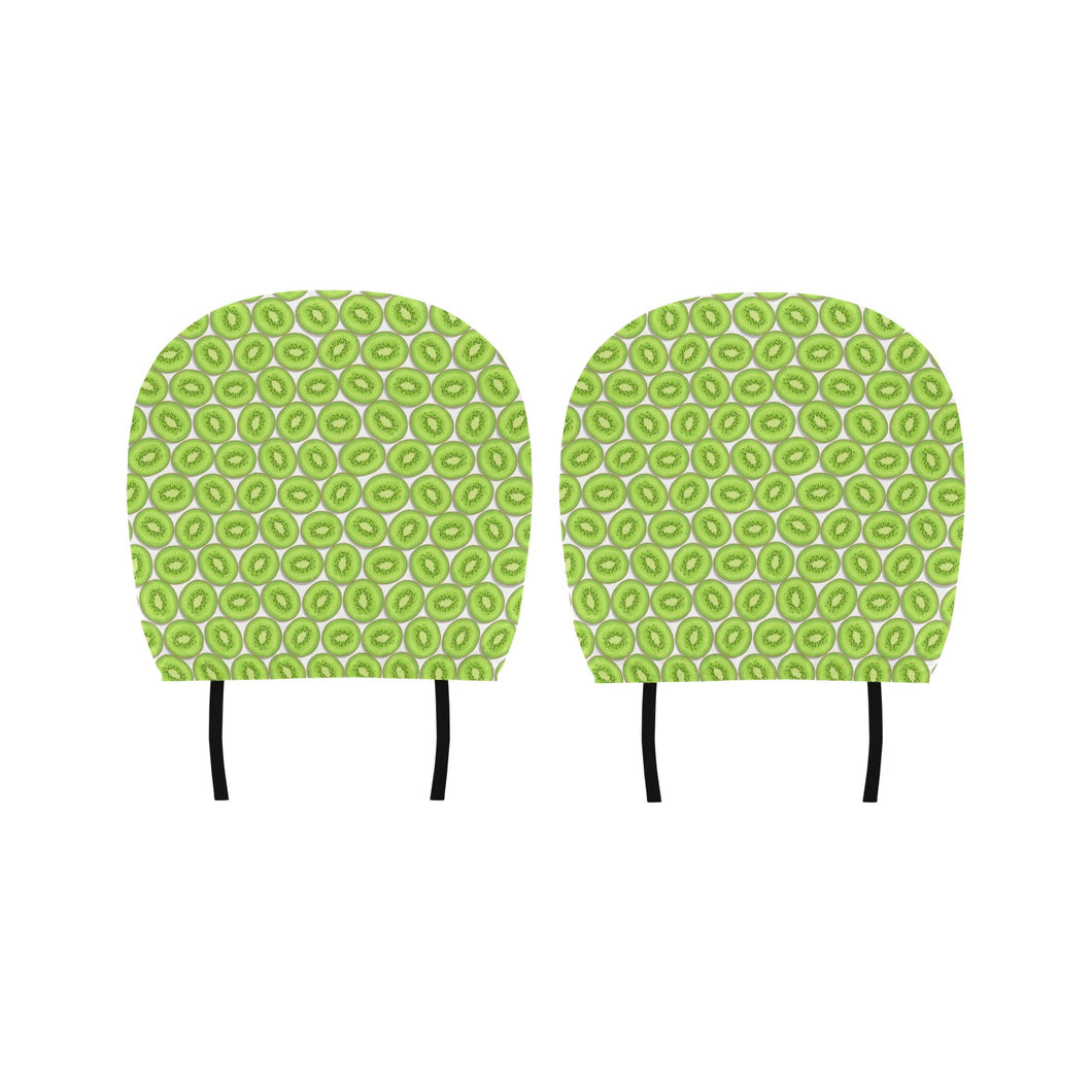 Sliced Kiwi Pattern Background Car Headrest Cover