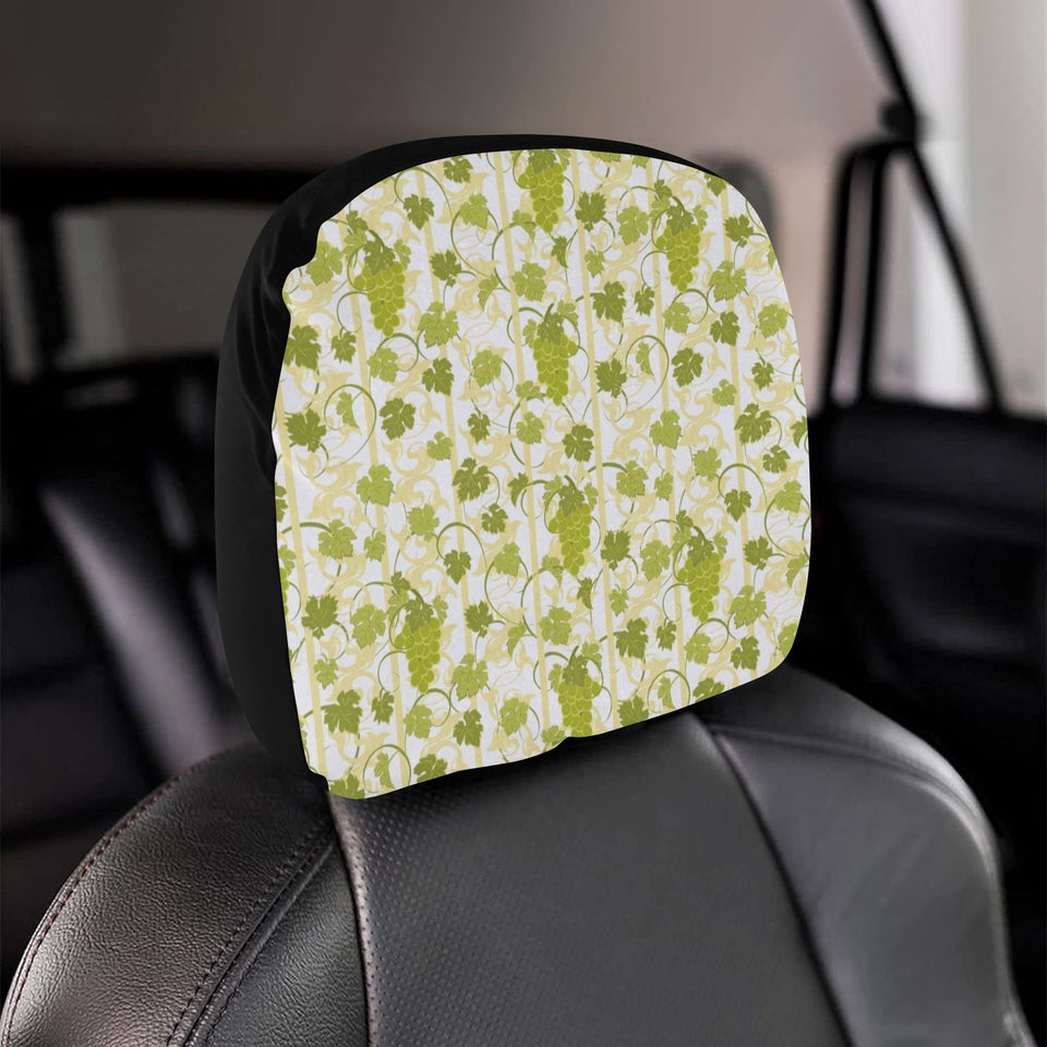 Grape Pattern Background Car Headrest Cover