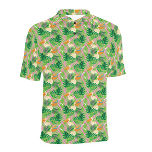 Pelican Pattern Print Design 05 Men's All Over Print Polo Shirt