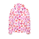 Lips Pattern Print Design 04 Kids' Boys' Girls' Padded Hooded Jacket