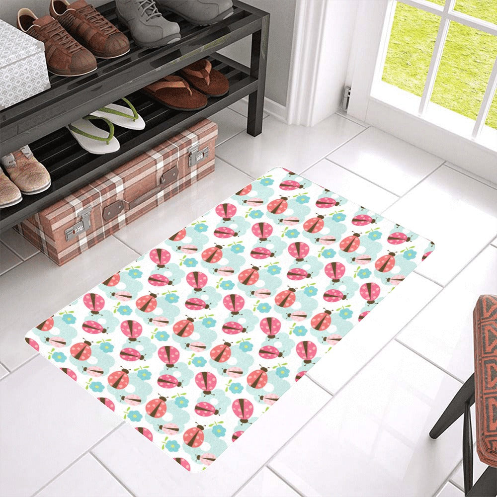 Ladybug Pattern Print Design 03 Doormat