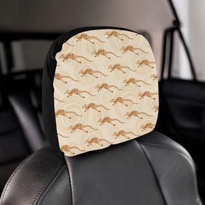 Kangaroo Aboriginal Pattern Background Car Headrest Cover