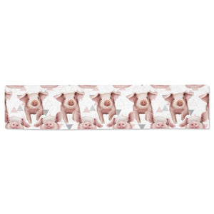 Pig Pattern Print Design 04 Table Runner