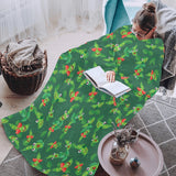 Green Peas Pattern Print Design 05 Blanket Robe with Sleeves