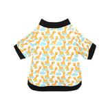 Giraffe Pattern Print Design 05 All Over Print Pet Dog Round Neck Fuzzy Shirt