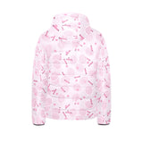 Tennis Pattern Print Design 02 Kids' Boys' Girls' Padded Hooded Jacket