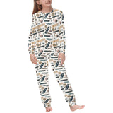 Skate Board Pattern Print Design 01 Kids' Boys' Girls' All Over Print Pajama Set