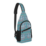 Mermaid Pattern Ethnic Motifs All Over Print Chest Bag