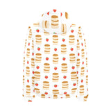 Pancake Pattern Print Design 02 Men's Padded Hooded Jacket(ModelH42)