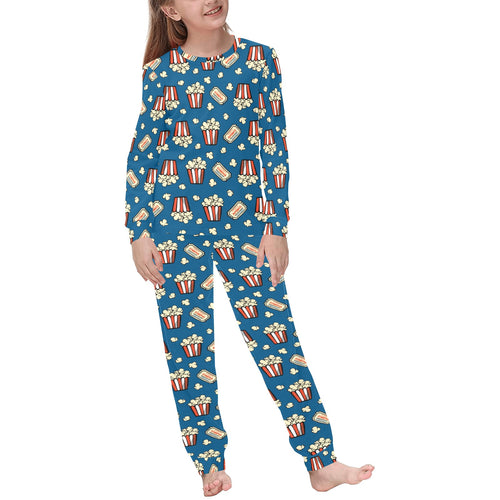 Popcorn Pattern Print Design 03 Kids' Boys' Girls' All Over Print Pajama Set