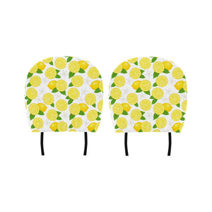 Lemon Flower Pattern Car Headrest Cover