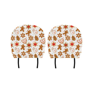 Christmas Cookie Pattern Car Headrest Cover