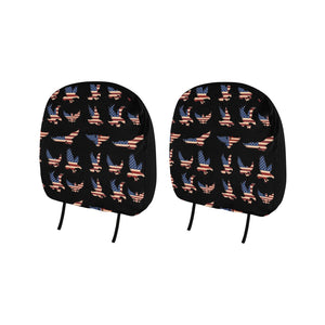 Eagle Pattern Print Design 04 Car Headrest Cover