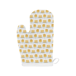 Pancake Pattern Print Design 01 Heat Resistant Oven Mitts