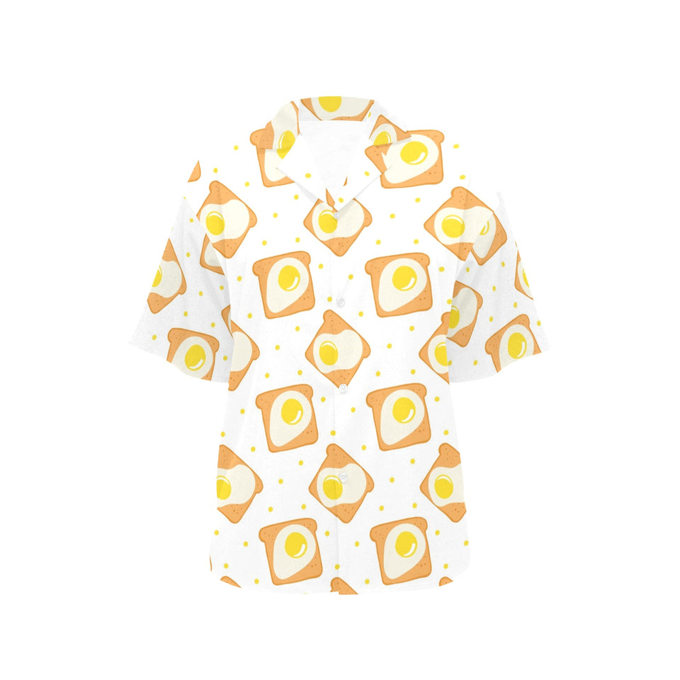 Bread Toast Pattern Print Design 02 Women's All Over Print Hawaiian Shirt