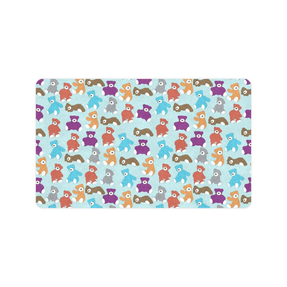 Teddy Bear Pattern Print Design 03 Doormat