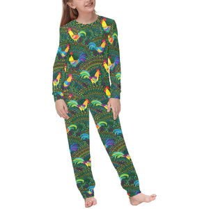 Rooster Chicken Pattern Theme Kids' Boys' Girls' All Over Print Pajama Set