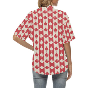 Canada Pattern Print Design 03 Women's All Over Print Hawaiian Shirt