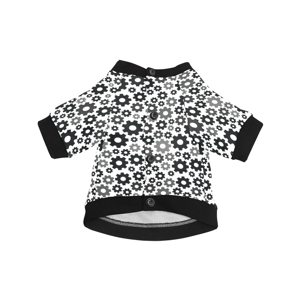 Gear Pattern Print Design 01 All Over Print Pet Dog Round Neck Fuzzy Shirt