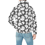 English Bulldog Pattern Print Design 02 Men's Padded Hooded Jacket(ModelH42)