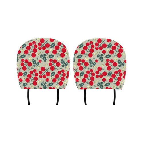 Hand Drawn Tomato Pattern Car Headrest Cover