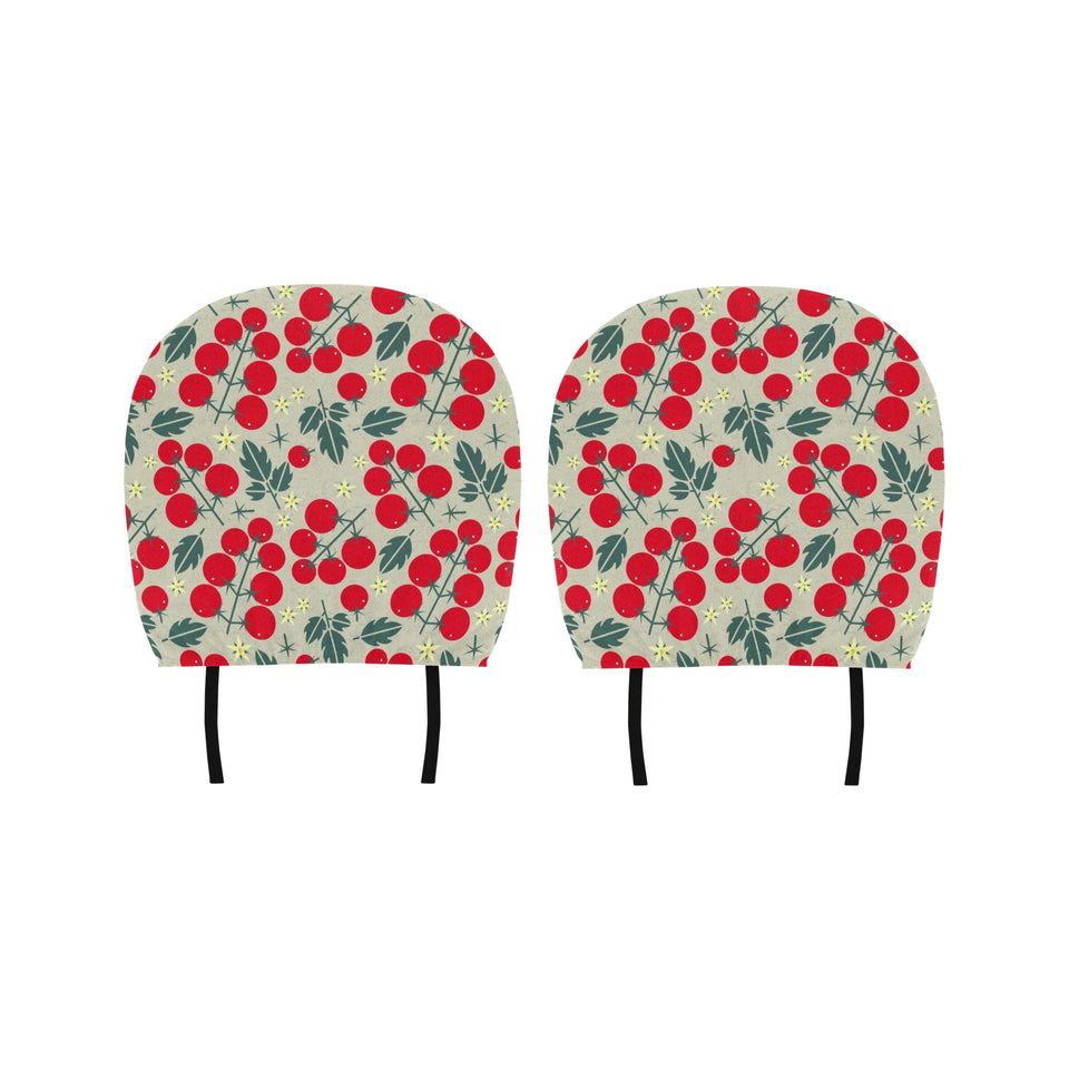 Hand Drawn Tomato Pattern Car Headrest Cover