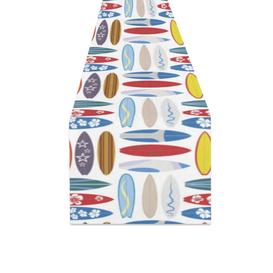 Surfboard Pattern Print Design 02 Table Runner