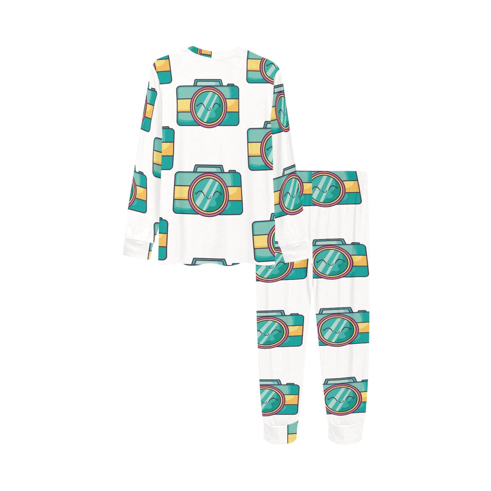 Camera Pattern Print Design 02 Kids' Boys' Girls' All Over Print Pajama Set