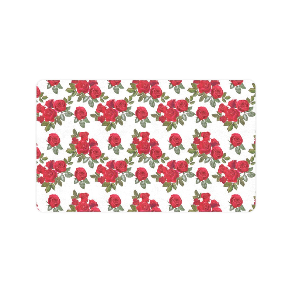 Rose Pattern Print Design 05 Doormat