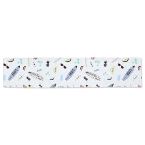 Surfboard Pattern Print Design 01 Table Runner