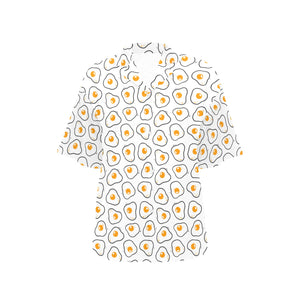 Fried Eggs Pattern Print Design 05 Women's All Over Print Hawaiian Shirt