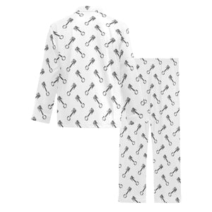 Engine Piston Pattern Print Design 02 Men's Long Pajama Set