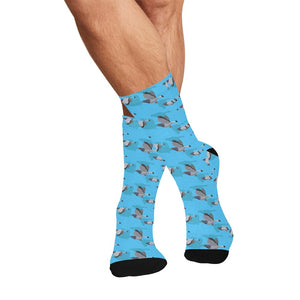 Pigeon Pattern Print Design 05 Crew Socks