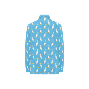 Pelican Pattern Print Design 02 Women's Long Sleeve Polo Shirt