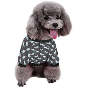 Pigeon Pattern Print Design 01 All Over Print Pet Dog Round Neck Fuzzy Shirt