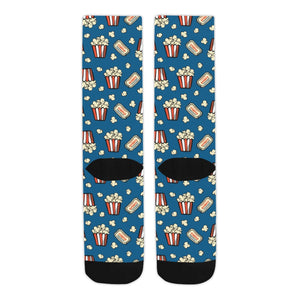 Popcorn Pattern Print Design 03 Crew Socks