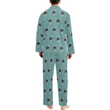 Ostrich Pattern Print Design 01 Men's Long Pajama Set