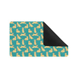 Golden Retriever Pattern Print Design 05 Doormat