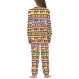 Rhino African Afro Dashiki Adinkra Kente Pattern Kids' Boys' Girls' All Over Print Pajama Set