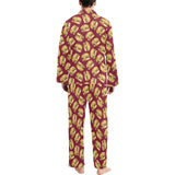 Hamburger Pattern Print Design 01 Men's Long Pajama Set