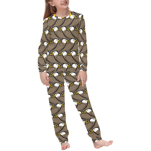 Eagle Pattern Print Design 02 Kids' Boys' Girls' All Over Print Pajama Set