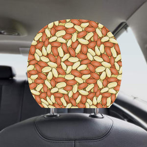 Peanut Pattern Background Car Headrest Cover