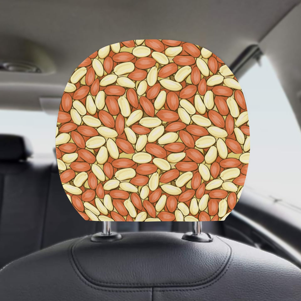 Peanut Pattern Background Car Headrest Cover