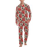 Hibiscus Pattern Print Design 04 Men's Long Pajama Set