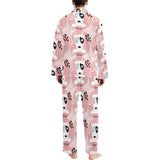 Bull Terrier Pattern Print Design 03 Men's Long Pajama Set