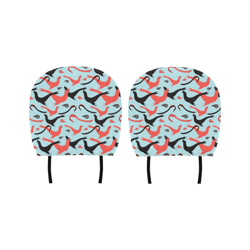 Sea Lion Pattern Theme Car Headrest Cover