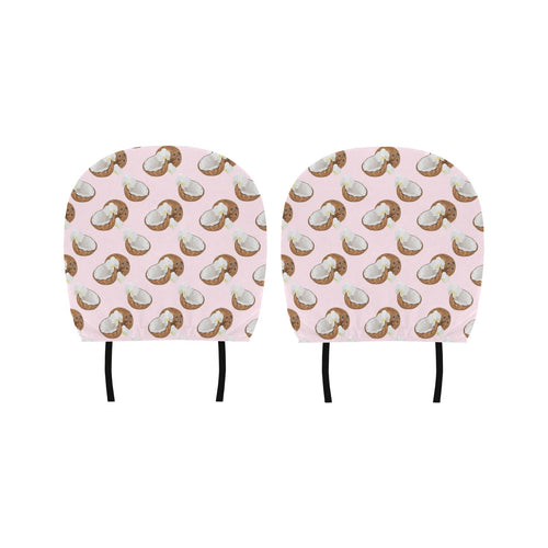 Coconut Pattern Print Design 05 Car Headrest Cover