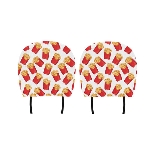 French Fries Theme Pattern Car Headrest Cover